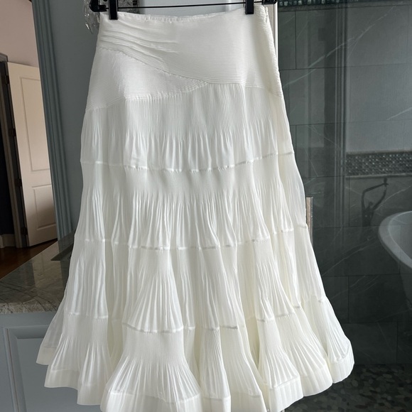 Zimmermann Postcard Pleated Fan top & Midi Skirt Set: Ivory - Picture 10 of 13